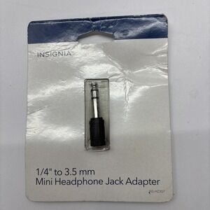 Insignia NS-HZ307 1/4" to 3.5mm Mini Headphone Jack Adapter, New